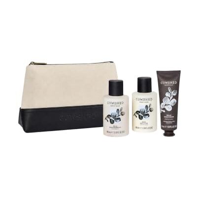 Cowshed Travel Set (2 x 100ml ) + (1 x 50ml), Gift Set Relax Shower Gel, Body Lotion & Hand Cream With Calming Lavender & Eucalyptus, Travel Size Toiletries Cowshed Travel Set (2 x 100ml ) + (1 x 50ml), Gift Set Relax Shower Gel, Body Lotion & Hand Cream With Calming Lavender & Eucalyptus, Travel Size Toiletries