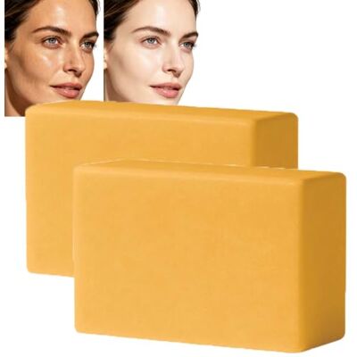 MLVONA Turmeric Skin Brightening Soap, Moisturizing Body Skin Care Bar, Brightening Cleansing Bar with Vitamin C Shea Butter, Deep Cleansing Gentle Formulated Bath Soaps Bar, Turmeric Glowing Soap (2pcs) MLVONA Turmeric Skin Brightening Soap, Moisturizing Body Skin Care Bar, Brightening Cleansing Bar with Vitamin C Shea Butter, Deep Cleansing Gentle Formulated Bath Soaps Bar, Turmeric Glowing Soap (2pcs)