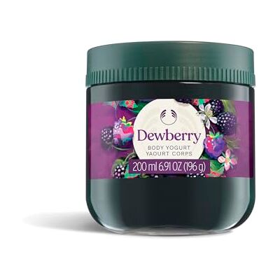 The Body Shop Dewberry Body Yogurt 200ml Lightweight Fruity Floral Gel-Cream Body Moisturiser with Community Fair Trade Almond Milk The Body Shop Dewberry Body Yogurt 200ml Lightweight Fruity Floral Gel-Cream Body Moisturiser with Community Fair Trade Almond Milk