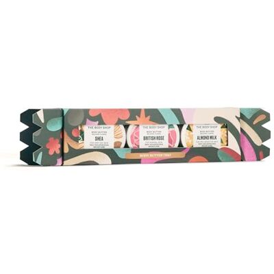 The Body Shop Body Butter Trio Gift Set (3x 50ml), Festive Mini Body Butters in Shea, Almond Milk & British Rose, Rich Moisturisers for Soft & Smooth Skin, Vegan The Body Shop Body Butter Trio Gift Set (3x 50ml), Festive Mini Body Butters in Shea, Almond Milk & British Rose, Rich Moisturisers for Soft & Smooth Skin, Vegan