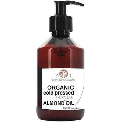 B.O.T cosmetic & wellness Organic Pure Cold Pressed Almond Oil Baby Oil Pregnancy Anti Stretch Marks Body Hair, Face Oil Ears Nails Oil Sweet Almond Oil Hair Makeup Remover 500 ml 17.15 9fl oz B.O.T cosmetic & wellness Organic Pure Cold Pressed Almond Oil Baby Oil Pregnancy Anti Stretch Marks Body Hair, Face Oil Ears Nails Oil Sweet Almond Oil Hair Makeup Remover 500 ml 17.15 9fl oz