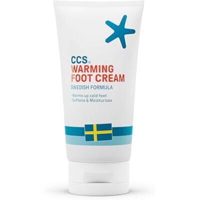 CCS Warming Foot Cream 150 ml Moisturise and Soften Dry Skin and Cold Feet with a warming sensation CCS Warming Foot Cream 150 ml Moisturise and Soften Dry Skin and Cold Feet with a warming sensation