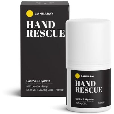 CANNARAY Hand Rescue CBD Hand Cream for Dry Hands 750mg Moisturising Cream with CBD 50ml CANNARAY Hand Rescue CBD Hand Cream for Dry Hands 750mg Moisturising Cream with CBD 50ml