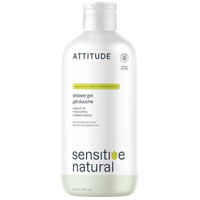 BIO SPECTRA ATTITUDE ATTITUDE Body Wash for Sensitive Skin, EWG Verified Shower Gel, Soothing Oat, Dermatologically Tested, Plant and Mineral-Based, Vegan Personal Care, Avocado Oil, 473 mL BIO SPECTRA ATTITUDE ATTITUDE Body Wash for Sensitive Skin, EWG Verified Shower Gel, Soothing Oat, Dermatologically Tested, Plant and Mineral-Based, Vegan Personal Care, Avocado Oil, 473 mL