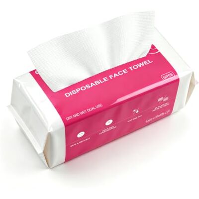 EYTEYL Disposable Face Towel 60 Count, 20 x 20cm Cotton Tissue Dry Face Wipes Skin Clean, Unscented and Ultra Soft Disposable Face Towelette for Washing Face, Makeup Removing (EF Pattern) EYTEYL Disposable Face Towel 60 Count, 20 x 20cm Cotton Tissue Dry Face Wipes Skin Clean, Unscented and Ultra Soft Disposable Face Towelette for Washing Face, Makeup Removing (EF Pattern)