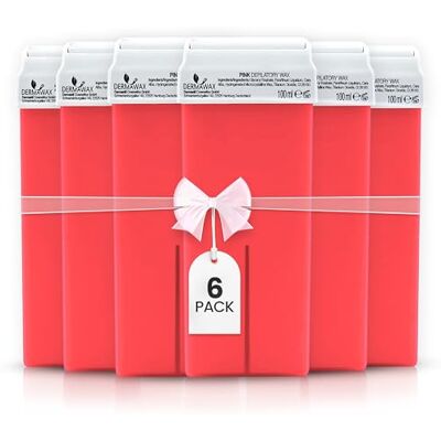 DERMAWAX Pink Roll-On Wax Cartridges, Soft Roller Wax Refills, 6 x 100 ml Pink roller wax refills for sensitive skin. Use with a roll-on heater and non-woven waxing strips; neither is included. DERMAWAX Pink Roll-On Wax Cartridges, Soft Roller Wax Refills, 6 x 100 ml Pink roller wax refills for sensitive skin. Use with a roll-on heater and non-woven waxing strips; neither is included.