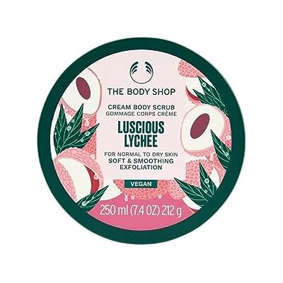 The Body Shop Luscious Lychee 250ml Cream Body Scrub Vegan Limited Edition The Body Shop Luscious Lychee 250ml Cream Body Scrub Vegan Limited Edition