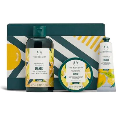 The Body Shop Mango Essentials Nourishing Skincare Gift Set, Shower Gel, Body Yogurt, Hand Balm, Vegan The Body Shop Mango Essentials Nourishing Skincare Gift Set, Shower Gel, Body Yogurt, Hand Balm, Vegan