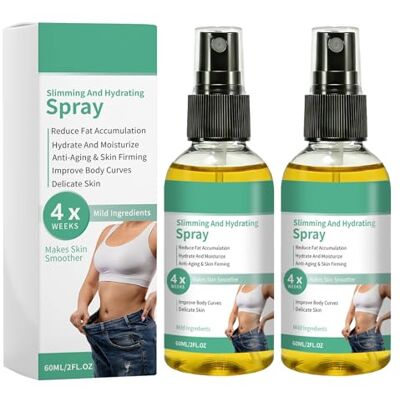 kuhiiu Slimming and Moisturizing Spray – Weight Loss Support Body Shaping Lotion, Firming Skin, Deep Moisturizing, Anti-Cellulite Fast-Absorbing Spray for Belly, Arms (2 Bottles, 100g) kuhiiu Slimming and Moisturizing Spray – Weight Loss Support Body Shaping Lotion, Firming Skin, Deep Moisturizing, Anti-Cellulite Fast-Absorbing Spray for Belly, Arms (2 Bottles, 100g)