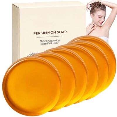 SURDVAS Japanese Persimmon Soap for Old People Smell, Fermented Kakishibu Cleansing Soap with Shea Butter, Gentle-Cleansing Body Bar for Everyday Freshness, Eliminate Odor & Long-Lasting Scent (6pcs) SURDVAS Japanese Persimmon Soap for Old People Smell, Fermented Kakishibu Cleansing Soap with Shea Butter, Gentle-Cleansing Body Bar for Everyday Freshness, Eliminate Odor & Long-Lasting Scent (6pcs)