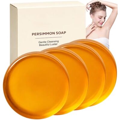 SURDVAS Japanese Persimmon Soap for Old People Smell, Fermented Kakishibu Cleansing Soap with Shea Butter, Gentle-Cleansing Body Bar for Everyday Freshness, Eliminate Odor & Long-Lasting Scent (4pcs) SURDVAS Japanese Persimmon Soap for Old People Smell, Fermented Kakishibu Cleansing Soap with Shea Butter, Gentle-Cleansing Body Bar for Everyday Freshness, Eliminate Odor & Long-Lasting Scent (4pcs)