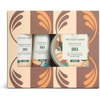The Body Shop Shea Mini Gift Set, 3-Piece Full-Size Body Care (Worth £17.5) Shower Cream 60ml, Body Butter 50ml and Hand Balm 30ml, Gentle Care with 96hr Moisture for Dry Skin, by The Body Shop Shea Mini Gift Set, 3-Piece Full-Size Body Care (Worth £17.5) Shower Cream 60ml, Body Butter 50ml and Hand Balm 30ml, Gentle Care with 96hr Moisture for Dry Skin, by