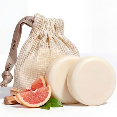 Vove Body Wash Bar Set, 2 Bars and Exfoliating Bag, Forest Revive Moisturising plant-based body soap with jojoba oil and cocoa butter, sulphate free, plastic free Vove Body Wash Bar Set, 2 Bars and Exfoliating Bag, Forest Revive Moisturising plant-based body soap with jojoba oil and cocoa butter, sulphate free, plastic free