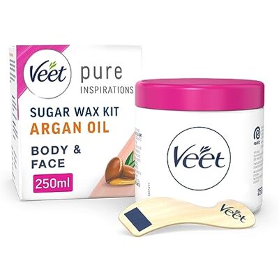 Veet - Pure Inspirations Hair Removal Sugar Wax Kit Argan Oil - 250ml Veet - Pure Inspirations Hair Removal Sugar Wax Kit Argan Oil - 250ml
