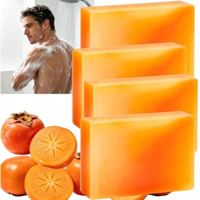 QIAOYUN Persimmon Soap Bar-Daily Body Odor Control & Hydrating Cleanser For All Skin Types, Gentle Deodorant Bath Soap For Strong Body Odor,Long Lasting Refreshing Body Soap Bar For Skin Care. (4pcs) QIAOYUN Persimmon Soap Bar-Daily Body Odor Control & Hydrating Cleanser For All Skin Types, Gentle Deodorant Bath Soap For Strong Body Odor,Long Lasting Refreshing Body Soap Bar For Skin Care. (4pcs)