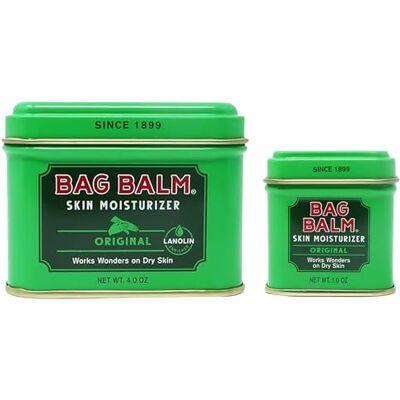 Bag Balm Original Moisturiser for Dry & Cracked Skin All-Purpose Hydrating Balm for Hands, Heels & Cuticles Lanolin Enriched, Paraben-Free Instant Relief Home & Travel Kit 113g + 28g Bag Balm Original Moisturiser for Dry & Cracked Skin All-Purpose Hydrating Balm for Hands, Heels & Cuticles Lanolin Enriched, Paraben-Free Instant Relief Home & Travel Kit 113g + 28g
