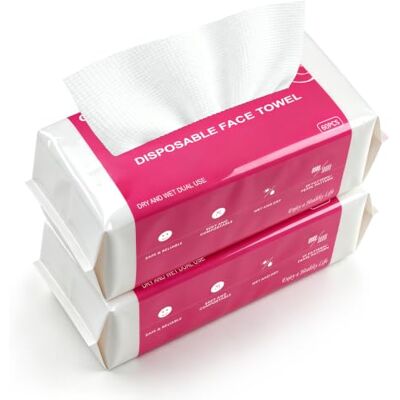 EYTEYL Disposable Face Towel 120 Count, 20 x 20cm Cotton Tissue Dry Face Wipes Skin Clean, Unscented and Ultra Soft Disposable Face Towelette for Washing Face, Makeup Removing (EF Pattern) EYTEYL Disposable Face Towel 120 Count, 20 x 20cm Cotton Tissue Dry Face Wipes Skin Clean, Unscented and Ultra Soft Disposable Face Towelette for Washing Face, Makeup Removing (EF Pattern)