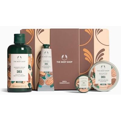 The Body Shop Shea Essentials Gift Set, 4-Piece Body Care Set for Dry Skin (Worth £29.5) Shower Cream 250ml, Body Butter 50ml, Hand Balm 30ml and Lip Butter 10ml, by The Body Shop Shea Essentials Gift Set, 4-Piece Body Care Set for Dry Skin (Worth £29.5) Shower Cream 250ml, Body Butter 50ml, Hand Balm 30ml and Lip Butter 10ml, by