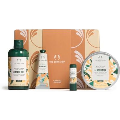 The Body Shop Almond Collection Gift Set, Full-Size Body Care for Dry, Sensitive Skin (Worth £41.5) Shower Cream 250ml, Body Butter 200ml, Hand Balm 30ml & Lip Care Stick 4.2g, 96hr Moisture, by The Body Shop Almond Collection Gift Set, Full-Size Body Care for Dry, Sensitive Skin (Worth £41.5) Shower Cream 250ml, Body Butter 200ml, Hand Balm 30ml & Lip Care Stick 4.2g, 96hr Moisture, by