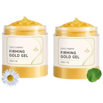 JIAOY Cryo Thermo Firming Gold Gel, Firming Body Gel Cream, Golden Toning Lotion for Loose Skin, B/ody Firming Moisturizer, Cooling and Warming Bod/y Tightening Cream for Thighs, Butt & Arms (2PCS) JIAOY Cryo Thermo Firming Gold Gel, Firming Body Gel Cream, Golden Toning Lotion for Loose Skin, B/ody Firming Moisturizer, Cooling and Warming Bod/y Tightening Cream for Thighs, Butt & Arms (2PCS)