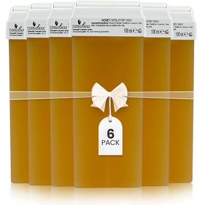 DERMAWAX Honey Roll-On Wax Cartridges, Soft Roller Wax Refills, 6 x 100 ml Honey roller wax refills for legs and body. Use with a roll-on heater and non-woven waxing strips; neither is included. DERMAWAX Honey Roll-On Wax Cartridges, Soft Roller Wax Refills, 6 x 100 ml Honey roller wax refills for legs and body. Use with a roll-on heater and non-woven waxing strips; neither is included.