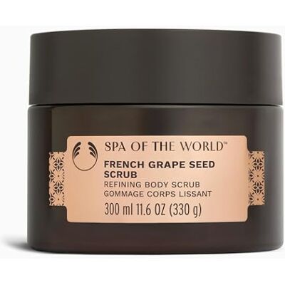 The Body Shop Spa of the World French Grape Seed Scrub 300ml Invigorating Sugar Body Scrub with Grape Seed Powder and Brazil Nut Oil for Smooth Revitalised Skin The Body Shop Spa of the World French Grape Seed Scrub 300ml Invigorating Sugar Body Scrub with Grape Seed Powder and Brazil Nut Oil for Smooth Revitalised Skin