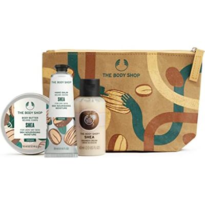 The Body Shop ' Lather & Slather Shea Gift Bag Gift Set, for Dry Skin, Vegan The Body Shop ' Lather & Slather Shea Gift Bag Gift Set, for Dry Skin, Vegan
