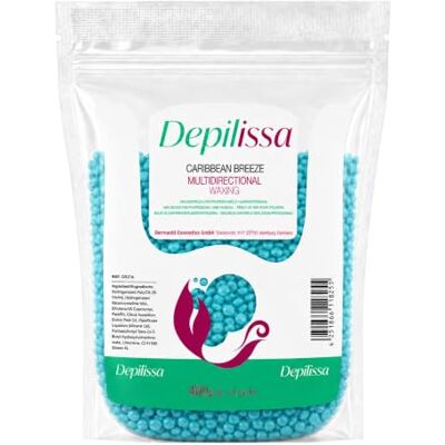 DEPILISSA Caribbean Breeze Hard Wax Beads 400g, Hair Removal Wax Stripless Hot Wax for Face, Underarms, Bikini Line & Body DEPILISSA Caribbean Breeze Hard Wax Beads 400g, Hair Removal Wax Stripless Hot Wax for Face, Underarms, Bikini Line & Body