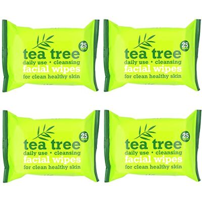 White Hinge 4 Packs of Australian Tea Tree & Peppermint Daily Cleansing Wipes 100 Facial Wipes for Oil/Makeup Removal and Clean & Healthy Skin White Hinge 4 Packs of Australian Tea Tree & Peppermint Daily Cleansing Wipes 100 Facial Wipes for Oil/Makeup Removal and Clean & Healthy Skin
