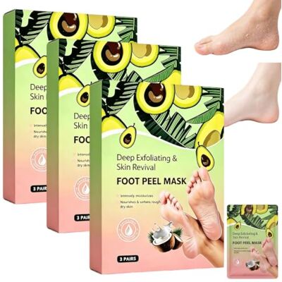 ZRAZT Gentle Foot Peel Mask For Dry, Moisturizing Foot Mask For Softening, Smoothing Foot Care Mask, Exfoliating Mask For Removing Dead Skin And Calluses, Exfoliating Scrub Mask For Cracked Feet (3pcs) ZRAZT Gentle Foot Peel Mask For Dry, Moisturizing Foot Mask For Softening, Smoothing Foot Care Mask, Exfoliating Mask For Removing Dead Skin And Calluses, Exfoliating Scrub Mask For Cracked Feet (3pcs)