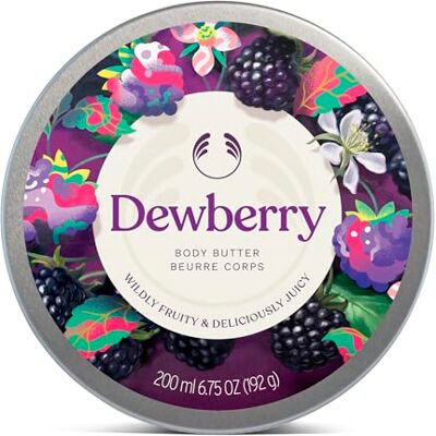 The Body Shop Dewberry Body Butter for Dry Skin 200ml Intensive Moisturiser with Fruity Floral Scent and Community Fair Trade Shea Butter for Deep Hydration The Body Shop Dewberry Body Butter for Dry Skin 200ml Intensive Moisturiser with Fruity Floral Scent and Community Fair Trade Shea Butter for Deep Hydration