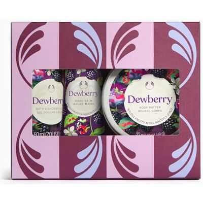 The Body Shop Dewberry Mini Gift Set, 3-Piece Travel-Size Body Care (Worth £17.5) Shower Gel 60ml, Body Butter 50ml and Hand Balm 30ml, Fruity Floral Care, by The Body Shop Dewberry Mini Gift Set, 3-Piece Travel-Size Body Care (Worth £17.5) Shower Gel 60ml, Body Butter 50ml and Hand Balm 30ml, Fruity Floral Care, by