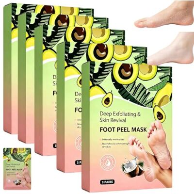 ZRAZT Gentle Foot Peel Mask For Dry, Moisturizing Foot Mask For Softening, Smoothing Foot Care Mask, Exfoliating Mask For Removing Dead Skin And Calluses, Exfoliating Scrub Mask For Cracked Feet (5pcs) ZRAZT Gentle Foot Peel Mask For Dry, Moisturizing Foot Mask For Softening, Smoothing Foot Care Mask, Exfoliating Mask For Removing Dead Skin And Calluses, Exfoliating Scrub Mask For Cracked Feet (5pcs)