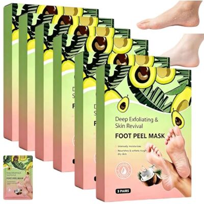 ZRAZT Gentle Foot Peel Mask For Dry, Moisturizing Foot Mask For Softening, Smoothing Foot Care Mask, Exfoliating Mask For Removing Dead Skin And Calluses, Exfoliating Scrub Mask For Cracked Feet (6pcs) ZRAZT Gentle Foot Peel Mask For Dry, Moisturizing Foot Mask For Softening, Smoothing Foot Care Mask, Exfoliating Mask For Removing Dead Skin And Calluses, Exfoliating Scrub Mask For Cracked Feet (6pcs)