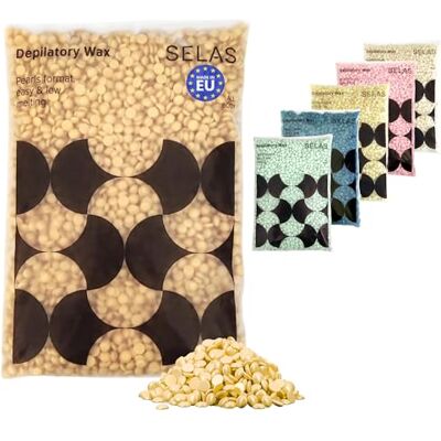 SELAS Gold Wax Beads 800g – Warm Beads for Hair Removal Depilatory Wax & Hair Removal for Face, Body & Sensitive Skin For Waxing, Warmers & Waxing Devices SELAS Gold Wax Beads 800g – Warm Beads for Hair Removal Depilatory Wax & Hair Removal for Face, Body & Sensitive Skin For Waxing, Warmers & Waxing Devices