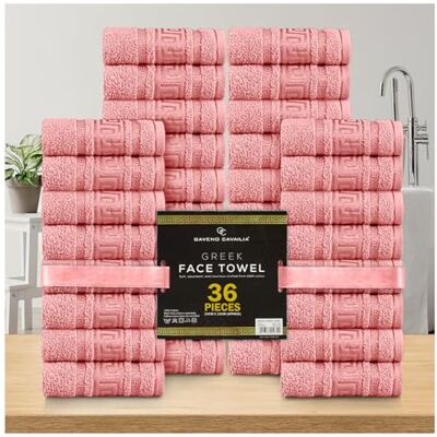 GC GAVENO CAVAILIA 100% Cotton Face Cloths Towels Ultra-Soft 36 Pack Flannel Face Cloth for Makeup Removal & Skincare Reusable Wash Cloths Durable Face Towels for Hotel, Spa, Gym 33x33cm, Pink GC GAVENO CAVAILIA 100% Cotton Face Cloths Towels Ultra-Soft 36 Pack Flannel Face Cloth for Makeup Removal & Skincare Reusable Wash Cloths Durable Face Towels for Hotel, Spa, Gym 33x33cm, Pink