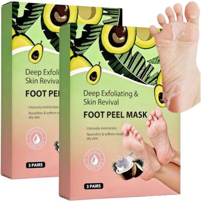 SURDVAS Smooth Feet Exfoliating Foot Peel, Sole Purifier Foot Peel Mask Extra Strength, Calloused Feet Remover Gel, Repairs Heels & Removes Dry Dead Skin Calluses for Baby Soft Smooth Touch Fee/t (2pcs) SURDVAS Smooth Feet Exfoliating Foot Peel, Sole Purifier Foot Peel Mask Extra Strength, Calloused Feet Remover Gel, Repairs Heels & Removes Dry Dead Skin Calluses for Baby Soft Smooth Touch Fee/t (2pcs)