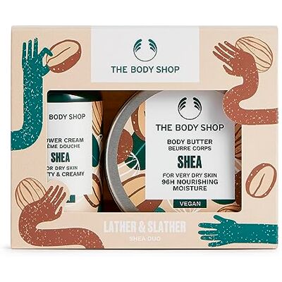 The Body Shop , Shea Treats Gift Set (Worth £10.5) Shower Cream 60ml and Body Butter 50ml, Gentle Cleansing Body Care with 96hr Moisture for Softer Skin The Body Shop , Shea Treats Gift Set (Worth £10.5) Shower Cream 60ml and Body Butter 50ml, Gentle Cleansing Body Care with 96hr Moisture for Softer Skin