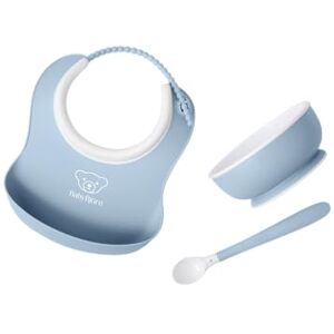 BabyBjörn Baby Feeding Set, 3 pcs, Powder Blue BabyBjörn Baby Feeding Set, 3 pcs, Powder Blue