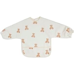 Jollein 029-869-66095 Waterproof Bib with Sleeves Teddy Bear White Jollein 029-869-66095 Waterproof Bib with Sleeves Teddy Bear White