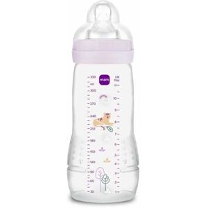 MAM Easy Active 6+ Months Bottle Lilac 330ml with Silicone Teat Ultra-Fast X-Flow Speed MAM Easy Active 6+ Months Bottle Lilac 330ml with Silicone Teat Ultra-Fast X-Flow Speed