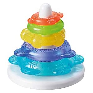 Nuby IcyBite Stacking Rings – Soothing Teether Multiple Teething Surfaces Refrigerator Safe Suitable from 6 Months Plus Nuby IcyBite Stacking Rings – Soothing Teether Multiple Teething Surfaces Refrigerator Safe Suitable from 6 Months Plus