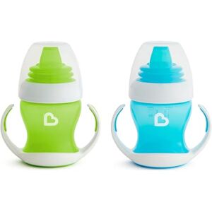 Munchkin Gentle Transition Baby Cup Babies & Toddlers Sippy Cups with Handles & Lids BPA Free Non Spill Dishwasher Safe Leakproof Silicone Childrens Cups for 4+ Months 4oz/118ml, Blue & Green Munchkin Gentle Transition Baby Cup Babies & Toddlers Sippy Cups with Handles & Lids BPA Free Non Spill Dishwasher Safe Leakproof Silicone Childrens Cups for 4+ Months 4oz/118ml, Blue & Green