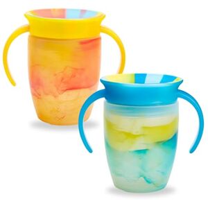 Munchkin Miracle 360 6+ Month 7oz Baby Sippy Cups (2-Pack). Trainer Cup, Spill-Free, Dishwasher-Safe Baby Water Bottle with Easy-Grip Handles. (Blue/Yellow) Munchkin Miracle 360 6+ Month 7oz Baby Sippy Cups (2-Pack). Trainer Cup, Spill-Free, Dishwasher-Safe Baby Water Bottle with Easy-Grip Handles. (Blue/Yellow)