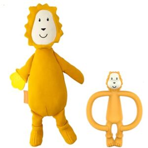 Matchstick Monkey Plush Toy Sensory Teething Teddy Gift Set, Soft Cotton, Filled with Sensory Beads, Antimicrobial Protection, 3 Months +, Lion Matchstick Monkey Plush Toy Sensory Teething Teddy Gift Set, Soft Cotton, Filled with Sensory Beads, Antimicrobial Protection, 3 Months +, Lion