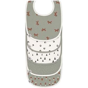 Lässig Baby Toddler Bib Set (5 Pieces) Velcro Closure Cotton Waterproof/Value Pack Bib Little Forest Fox Lässig Baby Toddler Bib Set (5 Pieces) Velcro Closure Cotton Waterproof/Value Pack Bib Little Forest Fox