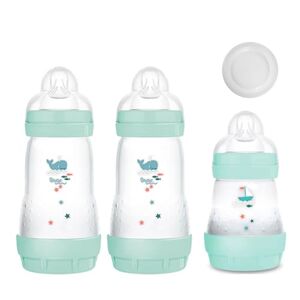 MAM Anti-Colic Bottle 160 ml & 260 ml // Set of 3 Plain // Includes Teat Size 1 From Birth //