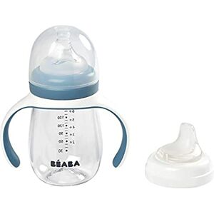 Béaba 2 in 1 Sippy Cup Toddler Cup Children’s Beaker with Straw 100% Waterproof Easy to Open Removable Handles Tritan and Silicone 210 ml Blue Béaba 2 in 1 Sippy Cup Toddler Cup Children’s Beaker with Straw 100% Waterproof Easy to Open Removable Handles Tritan and Silicone 210 ml Blue