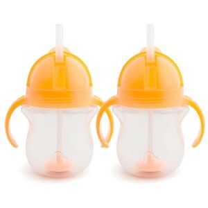 Munchkin Orange Tip & Sip Straw Cup Set - Baby Sippy - 7oz/207ml - Leakproof Munchkin Orange Tip & Sip Straw Cup Set - Baby Sippy - 7oz/207ml - Leakproof
