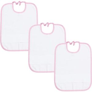 Filet Baby Bibs Set - Pink Cotton Cross Stitch Filet Baby Bibs Set - Pink Cotton Cross Stitch
